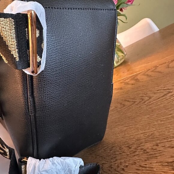NWT! NEW! Karl Lagerfeld Maybelle Backpack Black with Gold Logo main image 5